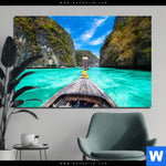 Aluminiumbild Gebürstet Longtail Boot Querformat Produktvorschau mit dem Bild Longtail-Boot im Format Querformat.