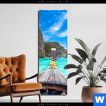 Aluminiumbild Gebürstet Longtail Boot Schmal Produktvorschau mit dem Bild Longtail-Boot im Format Schmal.