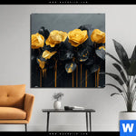 Aluminiumbild Gebürstet Luxus Rosen Quadrat Produktvorschau mit dem Bild Luxus Rosen im Format Quadrat.