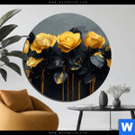 Aluminiumbild Gebürstet Luxus Rosen Rund Produktvorschau mit dem Bild Luxus Rosen im Format Rund.