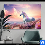 Aluminiumbild Gebürstet Magic Einhorn Querformat Produktvorschau mit dem Bild Magic Einhorn im Format Querformat.