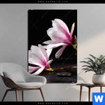Aluminiumbild Gebürstet Magnolien Zen Steine Hochformat Produktvorschau mit dem Bild Magnolien & Zen Steine im Format Hochformat.