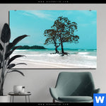 Aluminiumbild Gebürstet Mangrovenbaum Im Wasser Querformat Produktvorschau mit dem Bild Mangrovenbaum im Wasser im Format Querformat.