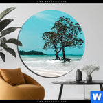 Aluminiumbild Gebürstet Mangrovenbaum Im Wasser Rund Produktvorschau mit dem Bild Mangrovenbaum im Wasser im Format Rund.