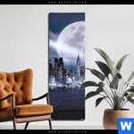 Aluminiumbild Gebürstet Manhattan Giganten Im Silberlicht Schmal Produktvorschau mit dem Bild Manhattan - Giganten im Silberlicht im Format Schmal.