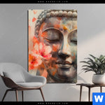 Aluminiumbild Gebürstet Meditativer Buddha In Blumen Hochformat Produktvorschau mit dem Bild Meditativer Buddha in Blumen im Format Hochformat.