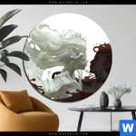 Aluminiumbild Gebürstet Milch Kuesst Schokolade Rund Produktvorschau mit dem Bild Milch küsst Schokolade im Format Rund.