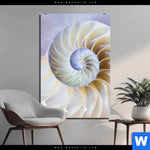 Aluminiumbild Gebürstet Muschel Fossil No 2 Hochformat Produktvorschau mit dem Bild Muschel Fossil No. 2 im Format Hochformat.