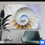 Aluminiumbild Gebürstet Muschel Fossil No 2 Querformat Produktvorschau mit dem Bild Muschel Fossil No. 2 im Format Querformat.