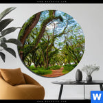 Aluminiumbild Gebürstet Mystischer Wald Rund Produktvorschau mit dem Bild Mystischer Wald im Format Rund.