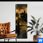 Aluminiumbild Gebürstet Nachtleuchten Ueber Manhattan Schmal Produktvorschau mit dem Bild Nachtleuchten über Manhattan im Format Schmal.