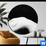 Aluminiumbild Gebürstet Nacktheit In Schwarzweiss Rund Produktvorschau mit dem Bild Nacktheit in Schwarzweiß im Format Rund.