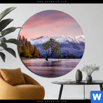 Aluminiumbild Gebürstet Neuseeland Am Morgen Rund Produktvorschau mit dem Bild Neuseeland am Morgen im Format Rund.