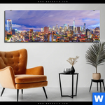 Aluminiumbild Gebürstet New York Skyline Panorama Produktvorschau mit dem Bild New York Skyline im Format Panorama.