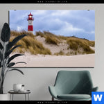 Aluminiumbild Gebürstet Nordsee Leuchtturm Querformat Produktvorschau mit dem Bild Nordsee Leuchtturm im Format Querformat.