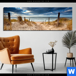 Aluminiumbild Gebürstet Nordseekueste Wolken Panorama Produktvorschau mit dem Bild Nordseeküste & Wolken im Format Panorama.