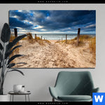 Aluminiumbild Gebürstet Nordseekueste Wolken Querformat Produktvorschau mit dem Bild Nordseeküste & Wolken im Format Querformat.