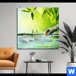 Aluminiumbild Gebürstet Orchidee Im Japanischer Brunnen Quadrat Produktvorschau mit dem Bild Orchidee im japanischer Brunnen im Format Quadrat.