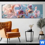 Aluminiumbild Gebürstet Orchideenblueten In Pastell Panorama Produktvorschau mit dem Bild Orchideenblüten in Pastell im Format Panorama.