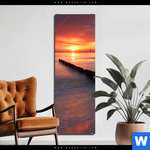 Aluminiumbild Gebürstet Ostsee Sonnenuntergang Schmal Produktvorschau mit dem Bild Ostsee Sonnenuntergang im Format Schmal.