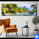 Aluminiumbild Gebürstet Palmen Berg Auf Insel Panorama Produktvorschau mit dem Bild Palmen & Berg auf Insel im Format Panorama.