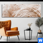 Aluminiumbild Gebürstet Pampasgras Panorama Produktvorschau mit dem Bild Pampasgras im Format Panorama.