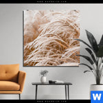 Aluminiumbild Gebürstet Pampasgras Quadrat Produktvorschau mit dem Bild Pampasgras im Format Quadrat.