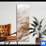 Aluminiumbild Gebürstet Pampasgras Schmal Produktvorschau mit dem Bild Pampasgras im Format Schmal.