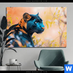 Aluminiumbild Gebürstet Panther Farben Der Wildness Querformat Produktvorschau mit dem Bild Panther - Farben der Wildness im Format Querformat.