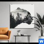 Aluminiumbild Gebürstet Panther Natur Im Schatten Quadrat Produktvorschau mit dem Bild Panther - Natur im Schatten im Format Quadrat.