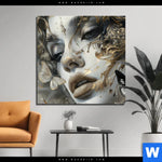 Aluminiumbild Gebürstet Paola Portraet Mit Schmetterlingen Quadrat Produktvorschau mit dem Bild Paola - Porträt mit Schmetterlingen im Format Quadrat.