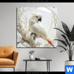 Aluminiumbild Gebürstet Papagei Zarte Gefangenschaft Quadrat Produktvorschau mit dem Bild Papagei - Zarte Gefangenschaft im Format Quadrat.