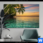 Aluminiumbild Gebürstet Paradiesische Insel Querformat Produktvorschau mit dem Bild Paradiesische Insel im Format Querformat.