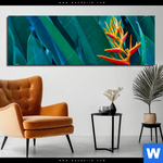 Aluminiumbild Gebürstet Paradiesvogelblume Panorama Produktvorschau mit dem Bild Paradiesvogelblume im Format Panorama.