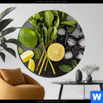 Aluminiumbild Gebürstet Perfekte Zutaten Fuer Cocktails Rund Produktvorschau mit dem Bild Perfekte Zutaten für Cocktails im Format Rund.