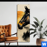 Aluminiumbild Gebürstet Pferd Im Mondschein Schmal Produktvorschau mit dem Bild Pferd im Mondschein im Format Schmal.