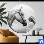 Aluminiumbild Gebürstet Pferd Wildnis Liebe Rund Produktvorschau mit dem Bild Pferd - Wildnis Liebe im Format Rund.