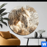 Aluminiumbild Gebürstet Pferdeliebe Stolze Freiheit Rund Produktvorschau mit dem Bild Pferdeliebe - Stolze Freiheit im Format Rund.