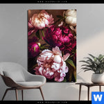 Aluminiumbild Gebürstet Pfingstrosen Im Barockstil Hochformat Produktvorschau mit dem Bild Pfingstrosen im Barockstil im Format Hochformat.