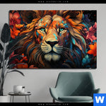 Aluminiumbild Gebürstet Pop Art Leo Querformat Produktvorschau mit dem Bild Pop Art Leo im Format Querformat.