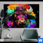Aluminiumbild Gebürstet Pop Art Stier Querformat Produktvorschau mit dem Bild Pop Art Stier im Format Querformat.
