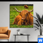 Aluminiumbild Gebürstet Rind In Den Schottischen Highlands Quadrat Produktvorschau mit dem Bild Rind in den schottischen Highlands im Format Quadrat.