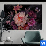 Aluminiumbild Gebürstet Romantische Blumenillustration Querformat Produktvorschau mit dem Bild Romantische Blumenillustration im Format Querformat.