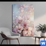 Aluminiumbild Gebürstet Romantische Kirschblueten Hochformat Produktvorschau mit dem Bild Romantische Kirschblüten im Format Hochformat.