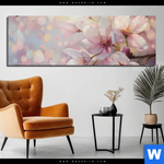 Aluminiumbild Gebürstet Romantische Kirschblueten Panorama Produktvorschau mit dem Bild Romantische Kirschblüten im Format Panorama.