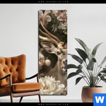 Aluminiumbild Gebürstet Romantischer Hirsch Mit Blumen Schmal Produktvorschau mit dem Bild Romantischer Hirsch mit Blumen im Format Schmal.