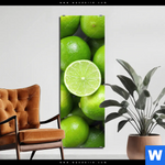 Aluminiumbild Gebürstet Saftige Limetten Voller Energie Schmal Produktvorschau mit dem Bild Saftige Limetten voller Energie im Format Schmal.