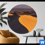 Aluminiumbild Gebürstet Sandduenen Rund Produktvorschau mit dem Bild Sanddünen im Format Rund.