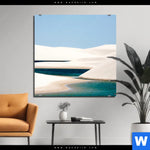 Aluminiumbild Gebürstet Sandduenen Und Seen Quadrat Produktvorschau mit dem Bild Sanddünen und Seen im Format Quadrat.