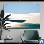 Aluminiumbild Gebürstet Sandduenen Und Seen Querformat Produktvorschau mit dem Bild Sanddünen und Seen im Format Querformat.
